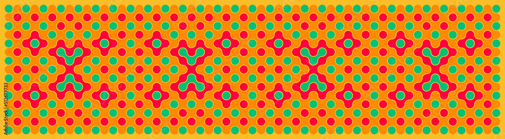 Multicolor truchet tiling connections illustration Multicolor truchet tiling connections illustration
