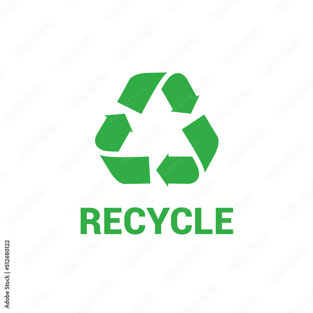 Vector waste logo sign. Arrow reuse earth recycle symbol reuse concept icon Vector waste logo sign. Arrow reuse earth recycle symbol reuse concept icon