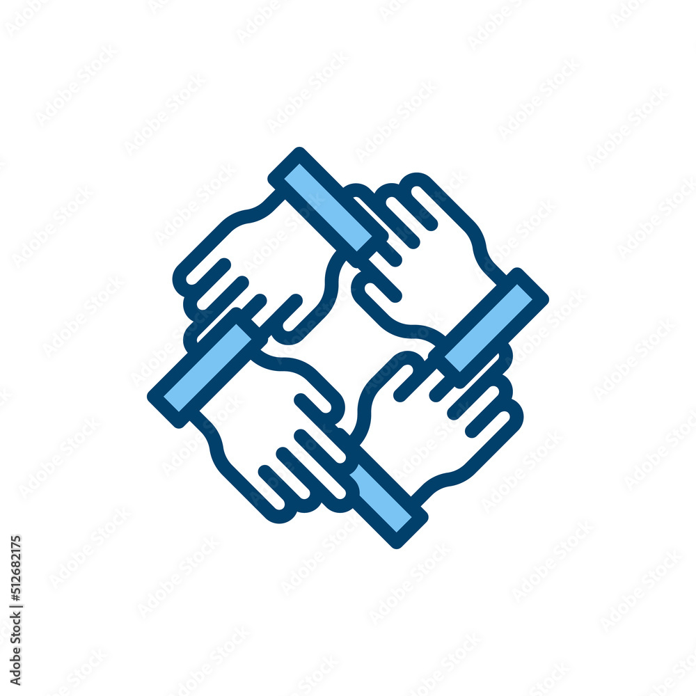Teamwork filled line icon. linear style sign for mobile concept and web design. Outline vector icon. Symbol, logo illustration. Vector graphic Teamwork filled line icon. linear style sign for mobile concept and web design. Outline vector icon. Symbol, logo illustration. Vector graphic