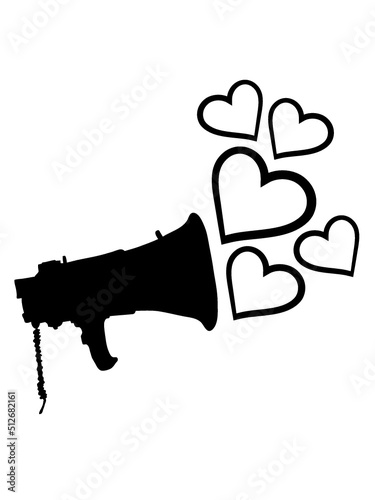 Herzen Liebe Megafon Design 