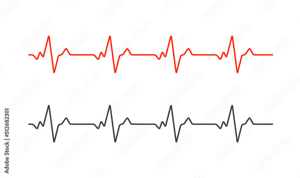 Heartbeat ecg electrocardiogram vector graph wave line. Ekg cardio heart beat cardiology frequency monitor Heartbeat ecg electrocardiogram vector graph wave line. Ekg cardio heart beat cardiology frequency monitor