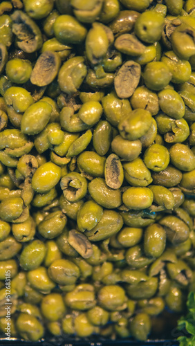 Canvas Print olives market stand rayon istanbul turkey background