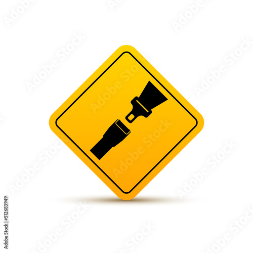 Car safety belt. Seatbelt safe buckle icon isolated. Security strap fasten accident insurance