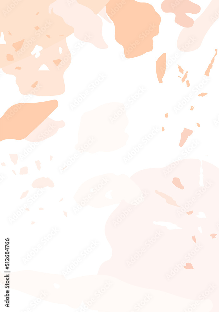 Terrazzo modern abstract template. Orange texture