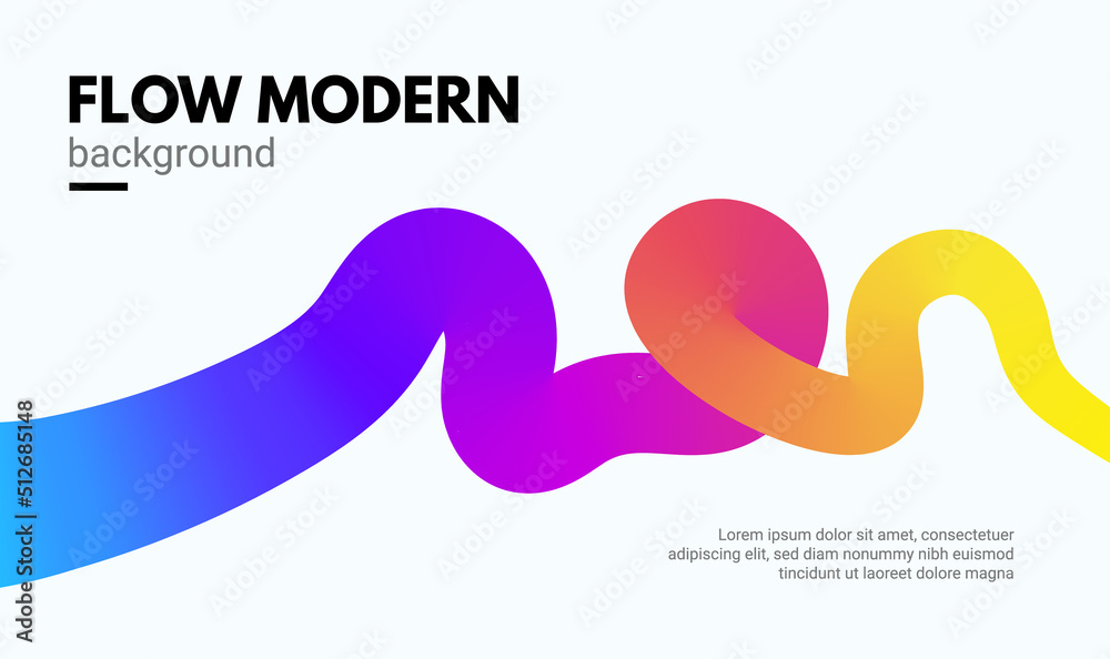 Abstract gradient color poster background. Modern vector vibrant abstract wave rainbow design background.