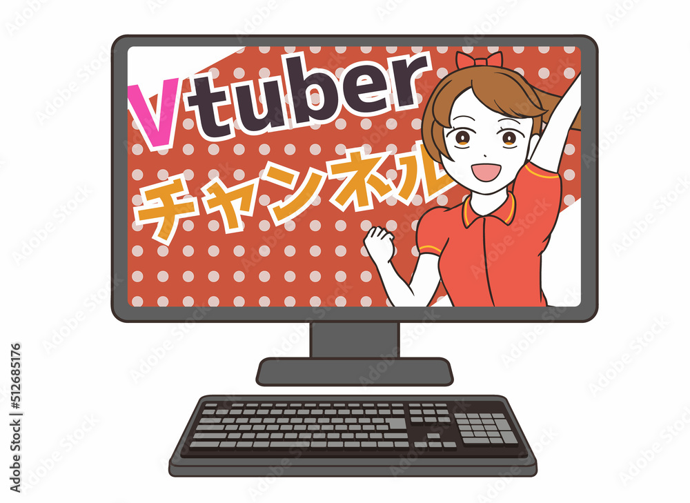Vtuber　女性　文字つき