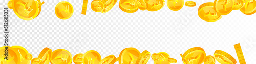 Indian rupee coins falling. Beauteous scattered INR coins. India money. Immaculate jackpot, wealth or success concept. Vector illustration.