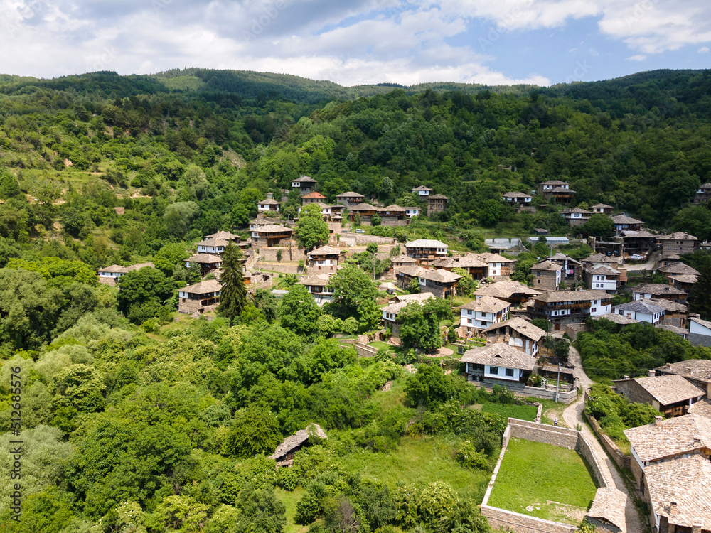 Aerial view of Village of Kovachevitsa, Bulgaria Aerial view of Village of Kovachevitsa, Bulgaria