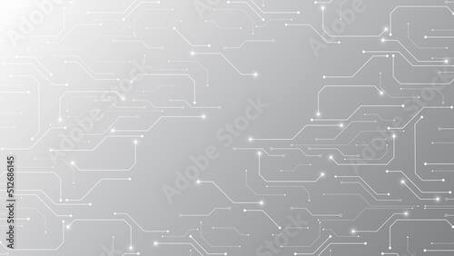 Grey white Abstract technology background, Hi tech digital connect, communication