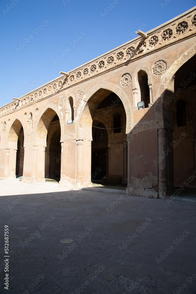 details and arches of a mosque
