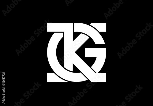 kg gk g k initial letter logo