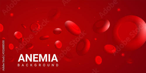 Blood anemia background cell hematology red template. Anemia blood hemoglobin medicine banner photo