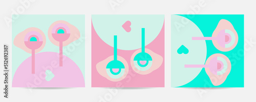 Different Faces vector illustration.