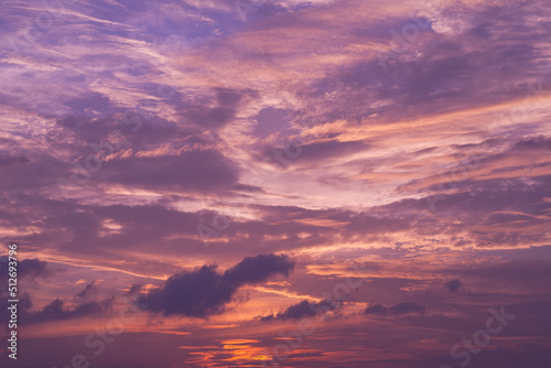cloudscape background, summer time, beautiful sky © waranyu
