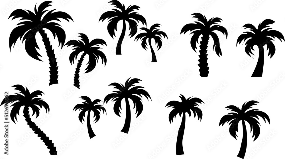 palm trees set