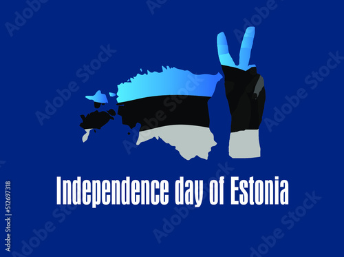 Estonia victory day. Independence Day of Estonia vector illustration. Suitable for greeting card, poster and banner.