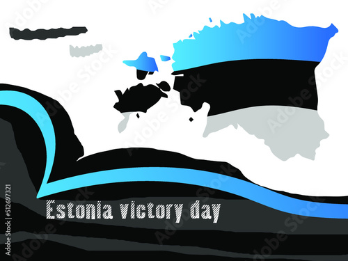 Estonia victory day. Independence Day of Estonia vector illustration. Suitable for greeting card, poster and banner.