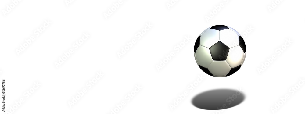 サッカーボールと白背景 サッカーボールと白背景