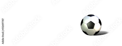 サッカーボールと白背景 © k_yu