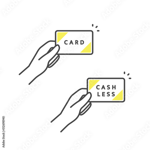 カードを手で持つ キャッシュレス Hand holding the card