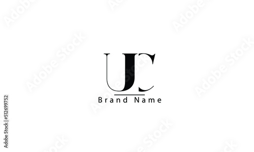 UC CU U C abstract vector logo monogram template