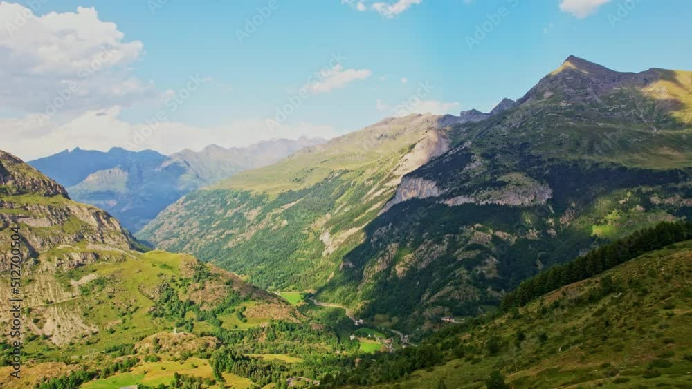 Drone Over The French Pyrenees Mountain Range Drone Over The French Pyrenees Mountain Range