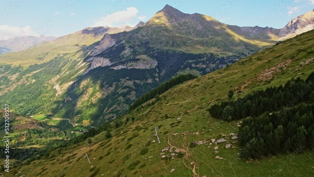 Drone Over The French Pyrenees Mountain Range Drone Over The French Pyrenees Mountain Range