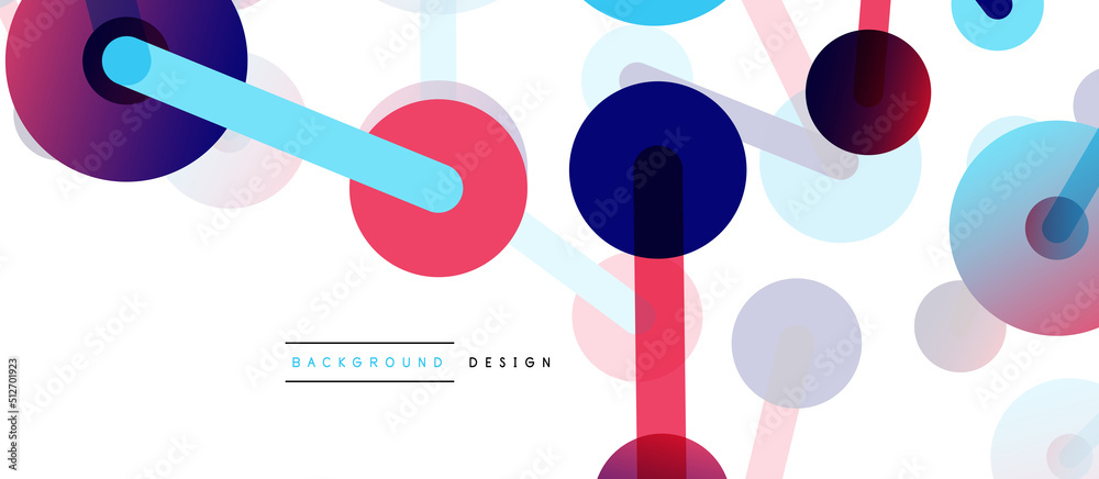Abstract background. Round dots connected by lines. Trendy techno business template for wallpaper, banner, background or landing Abstract background. Round dots connected by lines. Trendy techno business template for wallpaper, banner, background or landing