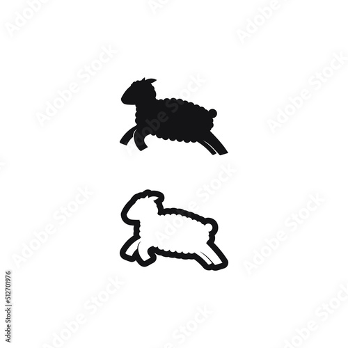 Sheep vector icon animal design illustration