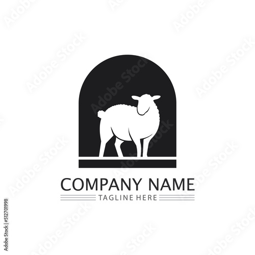 Sheep vector icon animal design illustration