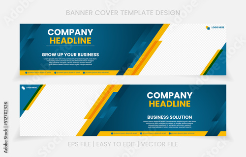 banner social media cover design vector background template