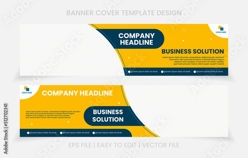 banner cover design company website and social media cover