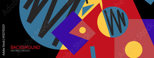 Abstract background with blocks, lines, geometric shapes. Techno or business concept for wallpaper, banner, background, landing page