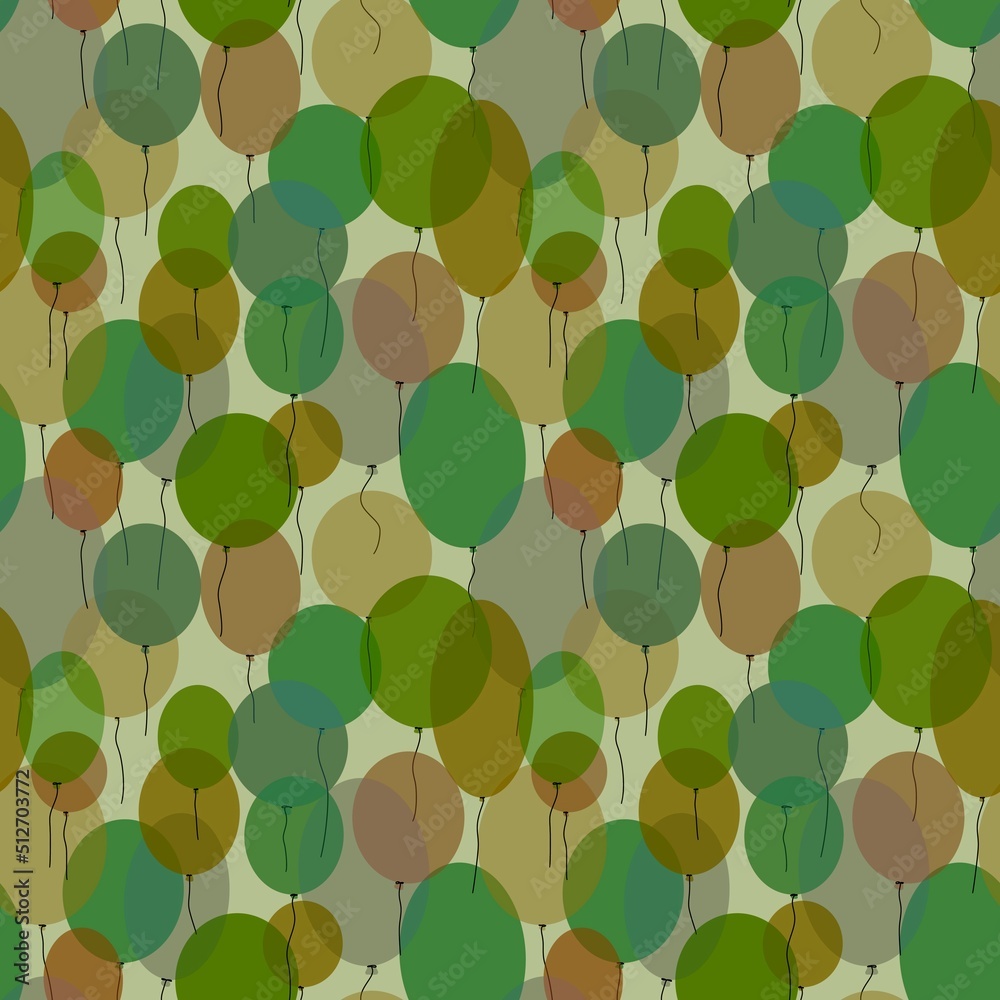 Fototapeta premium Birthday seamless cartoon balloons pattern for kids and gifts and cards and textiles and packaging and wrapping paper