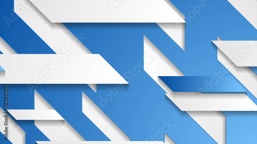 Abstract grey blue papercut tech corporate background