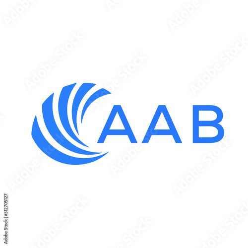 AAB Flat accounting logo design on white background. AAB creative initials Growth graph letter logo concept. AAB business finance logo design.
 photo