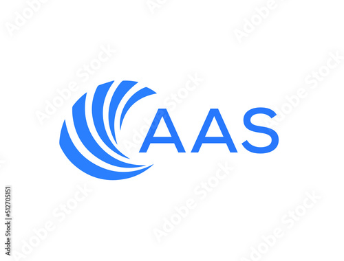 AAS Flat accounting logo design on white background. AAS creative initials Growth graph letter logo concept. AAS business finance logo design. 