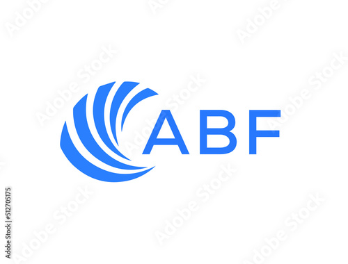 ABF Flat accounting logo design on white background. ABF creative initials Growth graph letter logo concept. ABF business finance logo design.
 photo