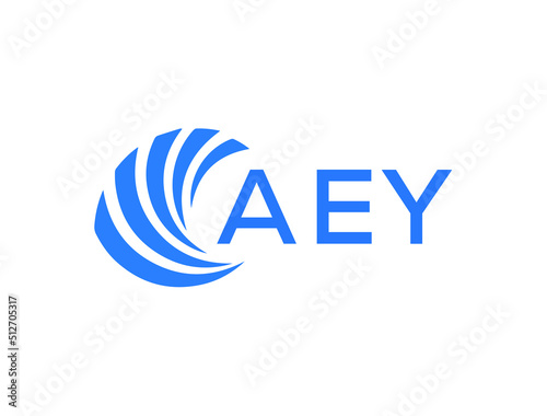 AEY Flat accounting logo design on white background. AEY creative initials Growth graph letter logo concept. AEY business finance logo design.
 photo