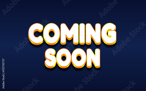 Coming soon sale poster sale banner design template with 3d editable text effect