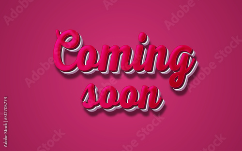 Coming soon sale poster sale banner design template with 3d editable text effect