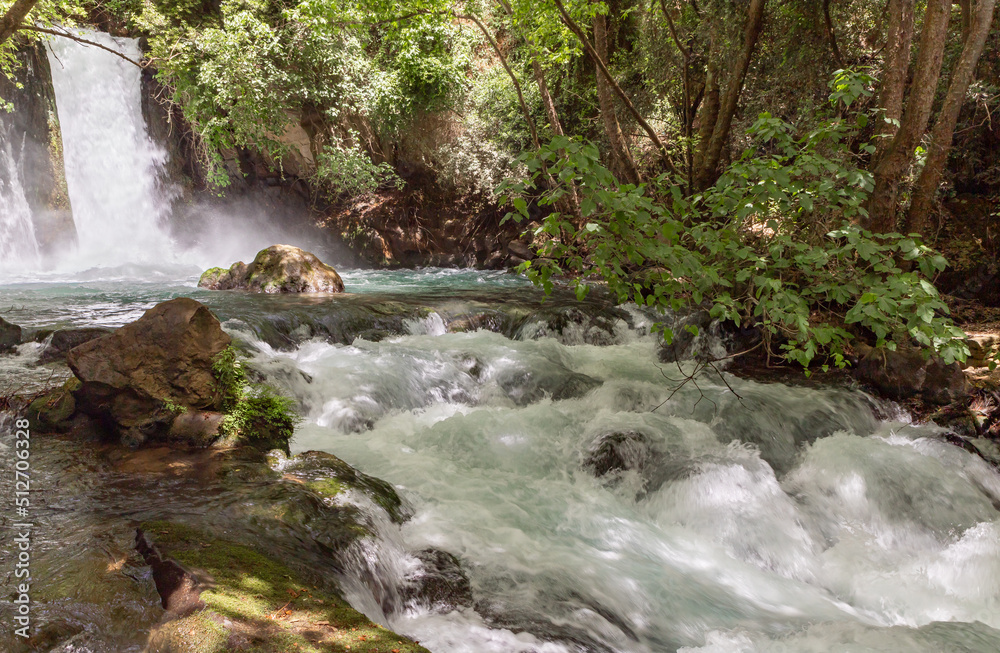 Banias waterfall in a Hermon Stream Nature Reserve in northern Israel Banias waterfall in a Hermon Stream Nature Reserve in northern Israel