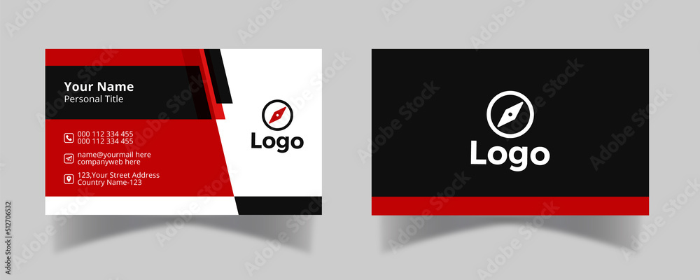Modern and corporate business card template Modern and corporate business card template
