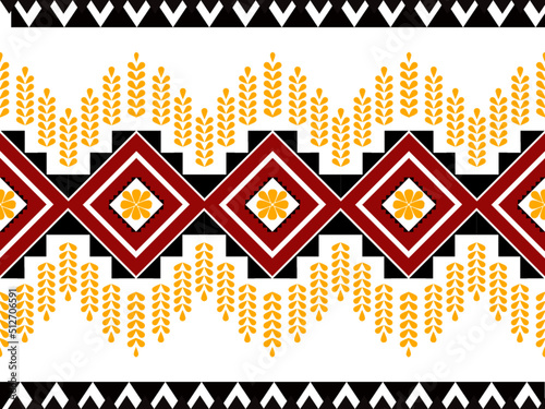 ancient ethnic fabric pattern vector design with illustrator