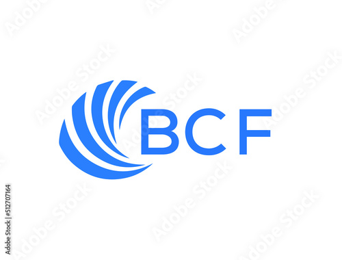 BCF Flat accounting logo design on white background. BCF creative initials Growth graph letter logo concept. BCF business finance logo design. 