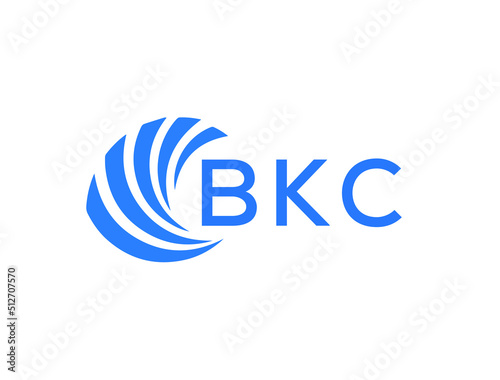 BKC Flat accounting logo design on white background. BKC creative initials Growth graph letter logo concept. BKC business finance logo design. 