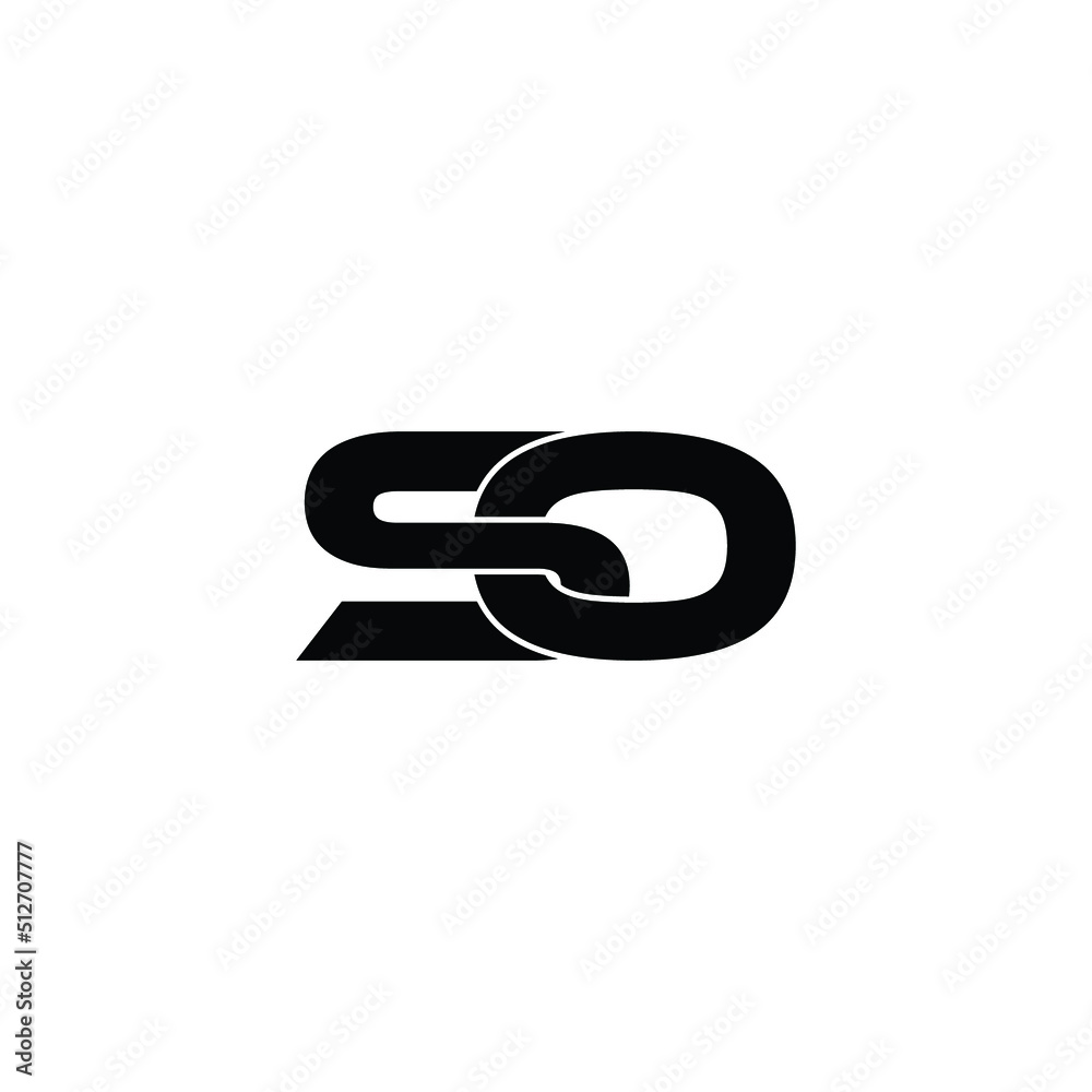 Letter SO simple logo design vector Letter SO simple logo design vector