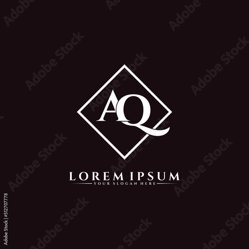 Letter AQ luxury logo design vector