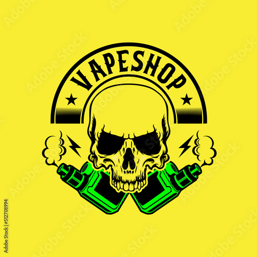 vapor logo for vape shop template design