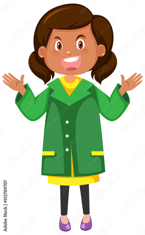 Cute simple cartoon character on white background Cute simple cartoon character on white background